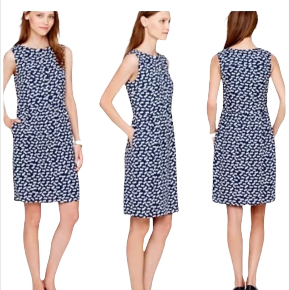 J. Crew Half Placket Tossed Hearts Dress